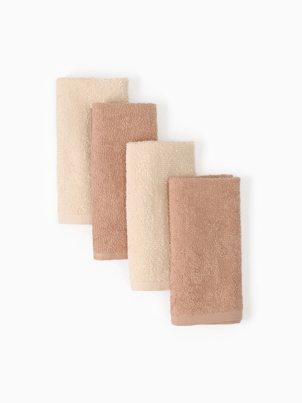 Салфетки махровые «Этель» Believe in magic, 4 шт., 30×30 см, хлопок 100%, бежевые/чёрные