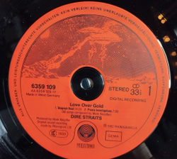 Винтажная виниловая пластинка LP Dire Straits Love Over Gold (Germany 1982)