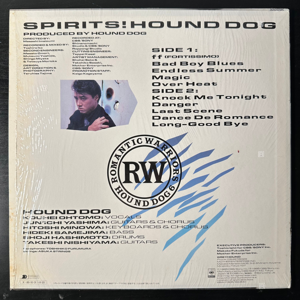 Hound Dog ‎– Spirits! (Япония 1985г.)