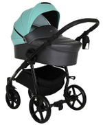 Детская коляска Tutis Novo Reflective 3 в 1 1142236 Кожа Antracite Metalic/Mint