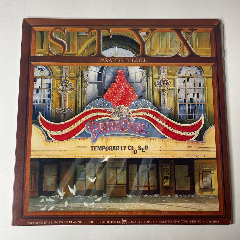 Винтажная виниловая пластинка LP Styx Paradise Theatre (Japan 1981) (Obi) Too Much Time On My Hands