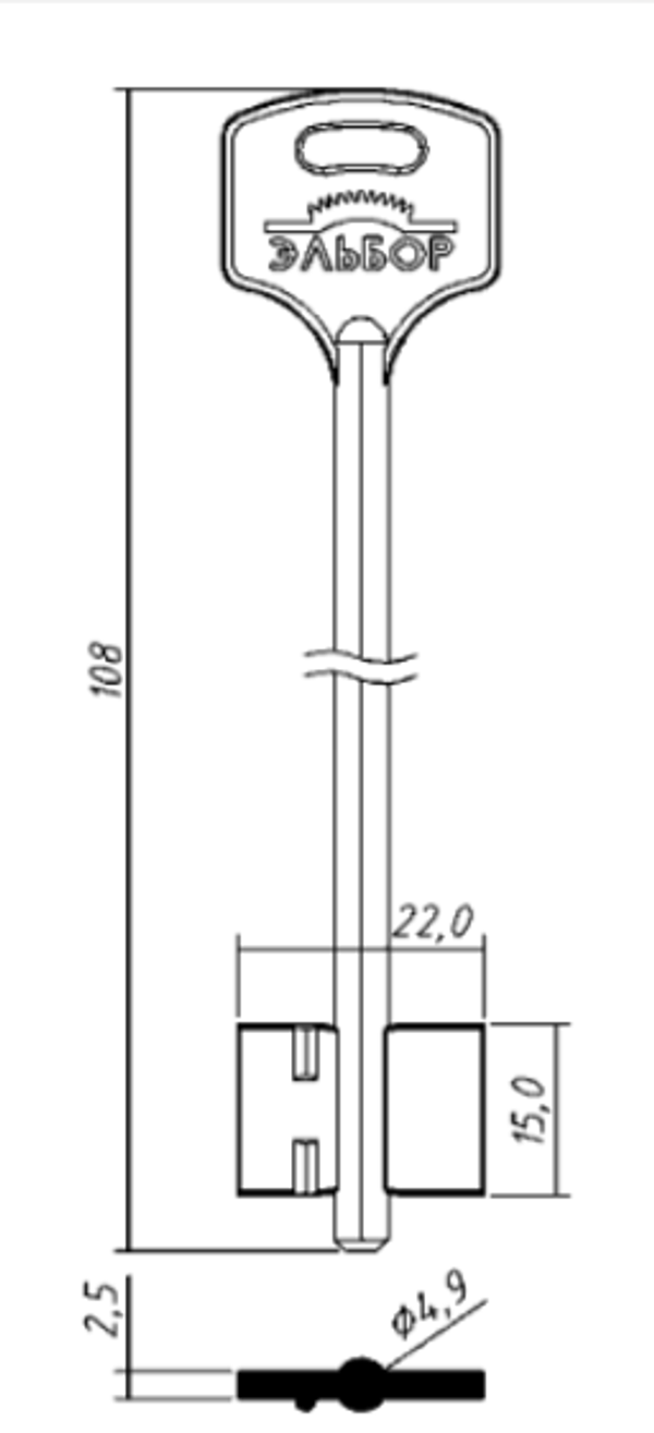 Заготовка дверняк ЭЛЬБОР 15 (ELB15D)