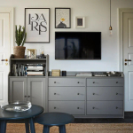 Шкаф - HAUGA IKEA/ХАУГА ИКЕА, 46х70х116 см, серый