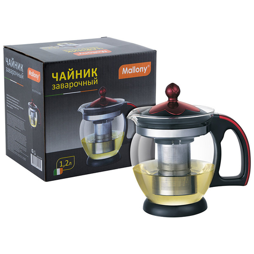 Чайник заварочный Mallony Decotto-1200 с пластиковой ручкой