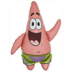 Фигурный шар с гелием в виде звезды Патрика из мультика Спанч Боб