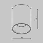 Накладной светильник Maytoni Alfa LED C064CL-8W2.7K-RD-B