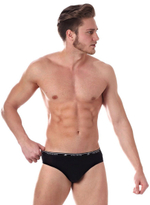 Трусы-слипы на резинке из чистого хлопка (Размер: L) (Цвет: темно-синий)