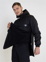 Анорак утепленный удлиненный мужской черный Город Горький