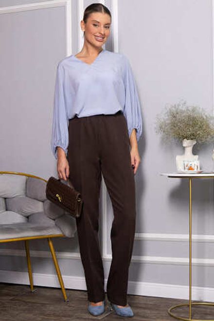 Брюки на резинке Эльда (коричневые) Б14332-9М LT Collection