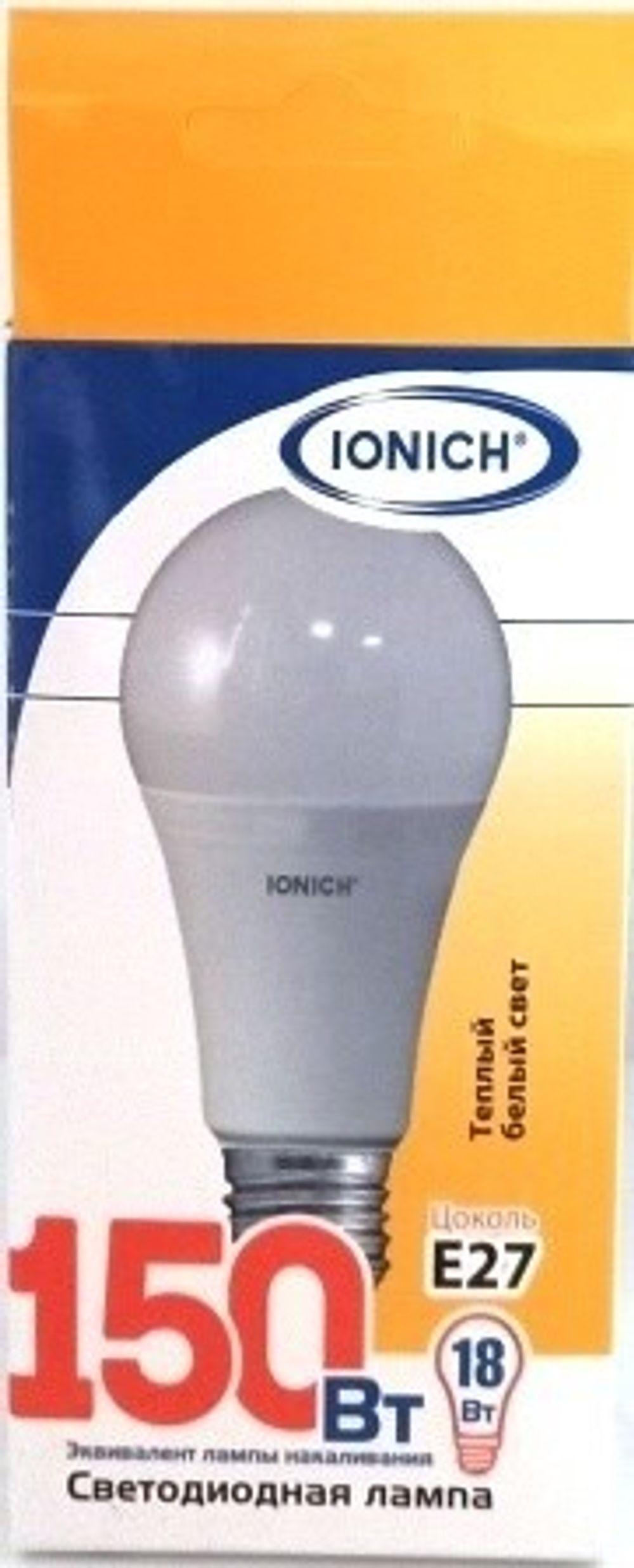 Лампа светодиодная IONICH A60 18Вт 2700К E27