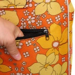 Тележка хозяйственная с сумкой (93*30*34см, колеса 16см,грузоподъемность до 30 кг) Оранжевая