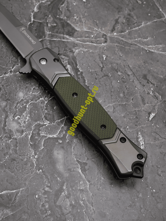 Тактический складной нож флиппер Browning Олива