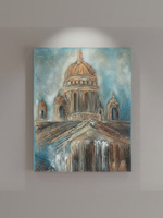 Картина "Кружево водных кругов" 50х60: Ручная уникальная эксклюзивная картина в единственном экземпляре