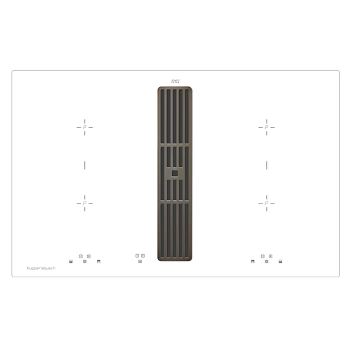 Индукционная варочная панель с вытяжкой Kuppersbusch KMI 8500.0 WR Black Chrome