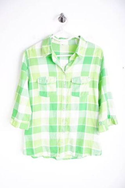 Блузка повседневная в клетку, визуально на 44 размер