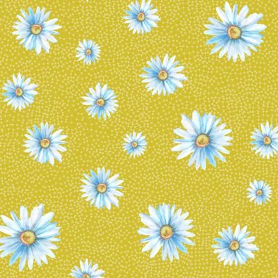 Ромашки на желтом фоне