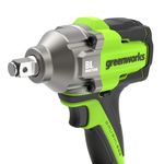 Гайковерт ударный акк. Greenworks IW5500, 24V, б/щет, 1/2'', 500Нм, 3 режима, 1х4Ач,ЗУ,кор (3805007CUB)