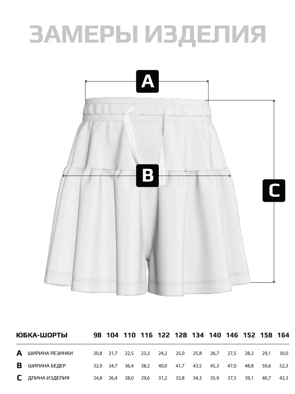 Юбка-шорты для девочки в школу