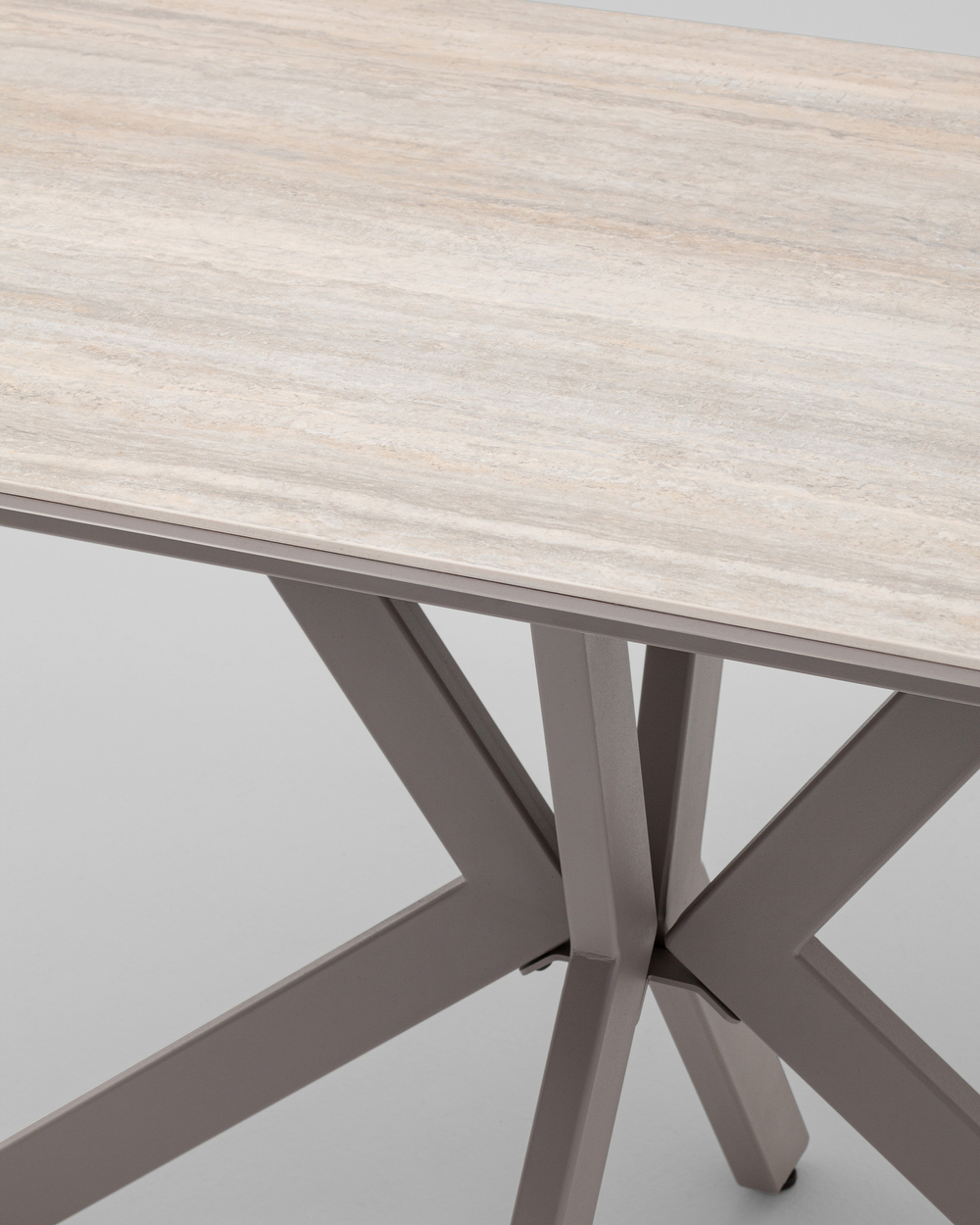 Стол Marmer 120-180/80/76 см подстолье металл капучино