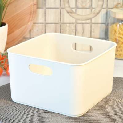 Корзина 3,9л 199*199*121мм "Agraba", платина