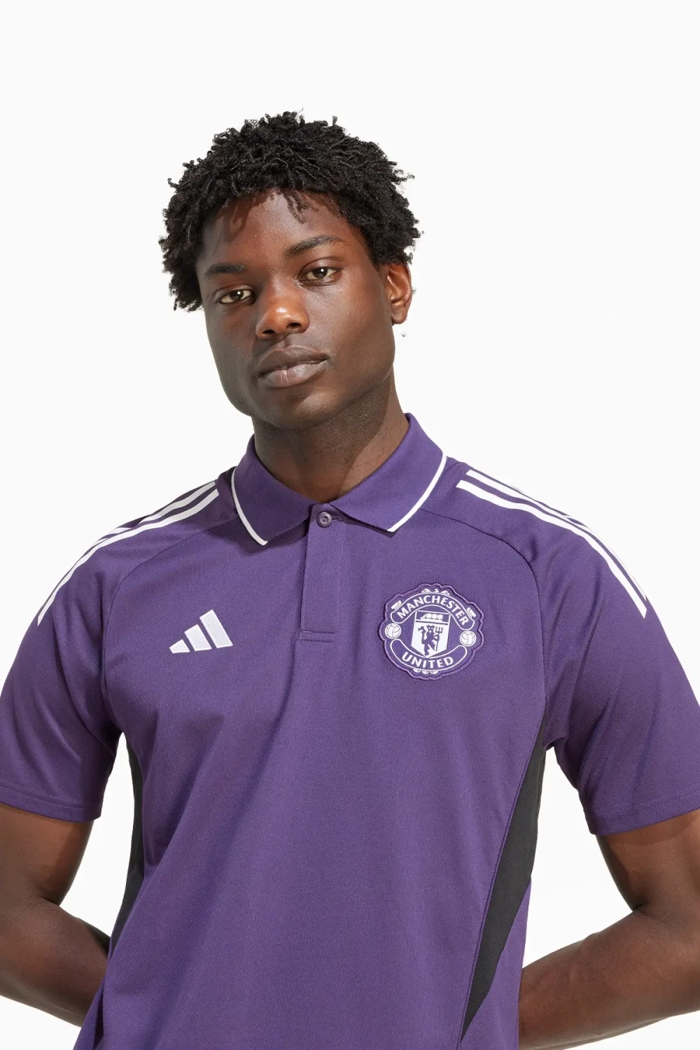 Футболка adidas Manchester United 25/26 Polo - фиолетовый