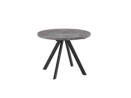 Стол МАМАДОМА Рондо М D100, Дымчатая керамика/черный