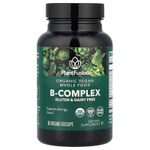 PlantFusion, Органический веганский комплекс витаминов группы B, 60 органических вегетарианских капсул