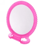 Зеркало настольное в пластиковой оправе «Бусинки» круг, подвесное, цвет микс, d-12см (Стикер на минивложение)