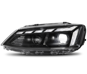 Передние фары Джетта 6 2011-2019 V19 type [Комплект Л+П; ходовые огни; би LED линза; электрокорректор; светодиодный поворотник]