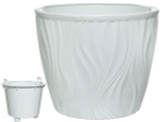 Кашпо Венеция 3л, белый/белый