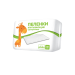 Пелёнка 60х80 1шт Жираф