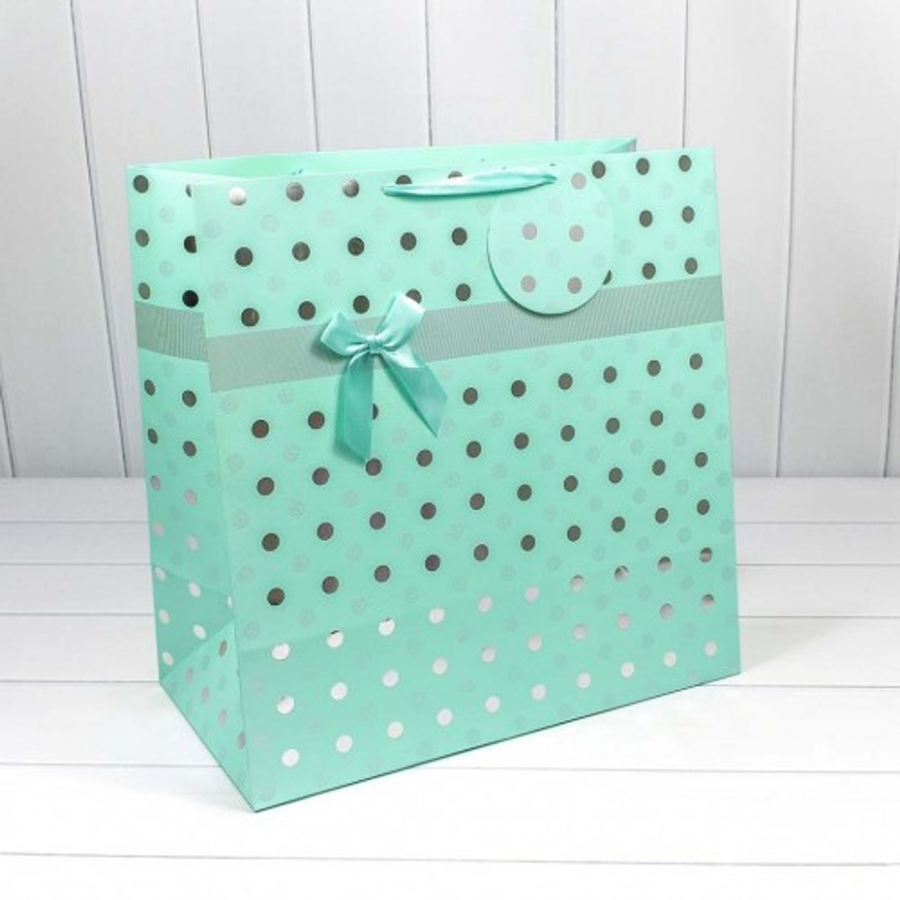 Пакет подарочный 47х47х25см "Леди" с тиснением (Микс)