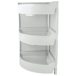 Этажерка универсальная "Wenge" угловая 3-секционная, 325х325х615 мм (светло-серый)