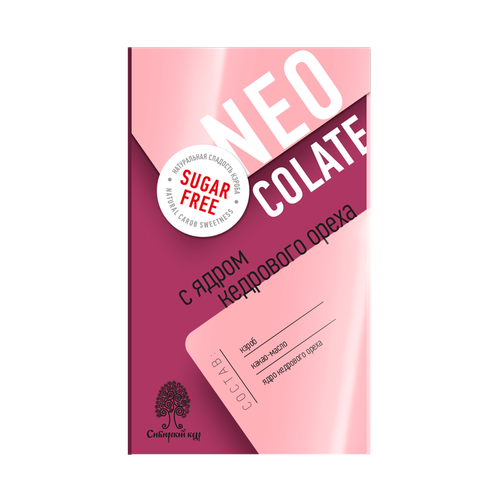 Шоколад без сахара с ядром кедрового ореха / 30 г / Сибирский кедр