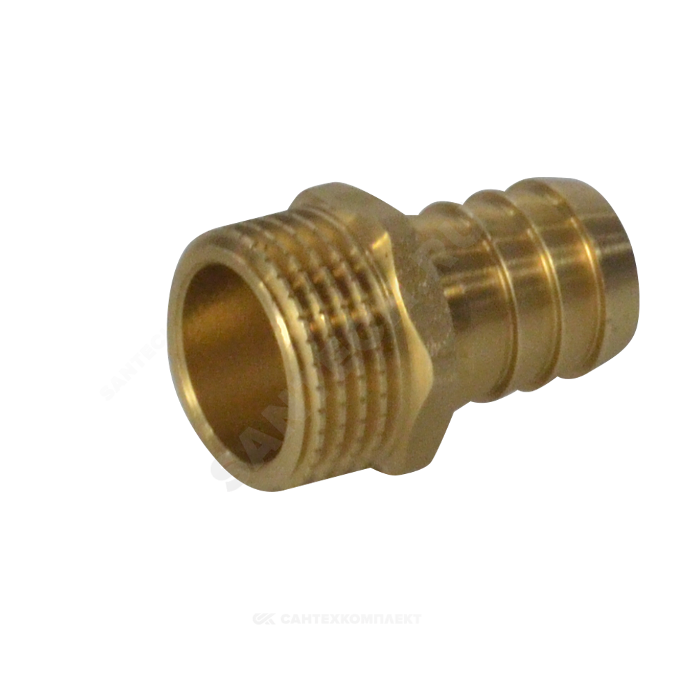 Переходник штуцерный латунь неразъемный для шланга Дн 20х1/2" НР SantechSystems