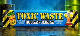 Кислая жевательная конфета Toxic Waste Nuclear Sludge Blue Raspberry со вкусом малины, 20 г