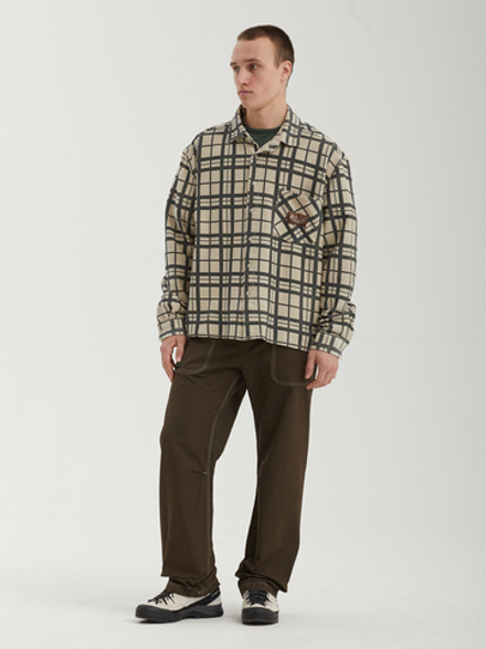 Мужская Рубашка Plaid French Terry