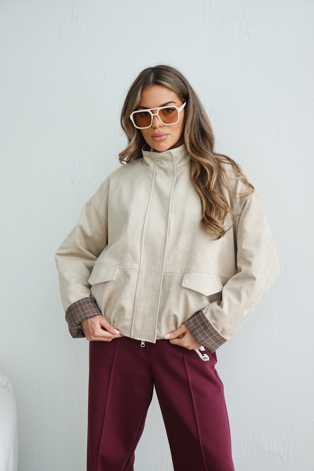 Куртка демисезонная из экозамши