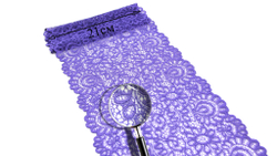 Эластичное кружево ромашки, 21 см, сирень (Арт: EK-2226), м
