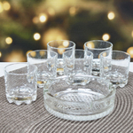 Набор 6 стопок 50мл с пепельницей, без декора