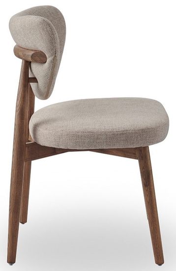 Cтул Comfy 3 бежевая ткань, ножки орех