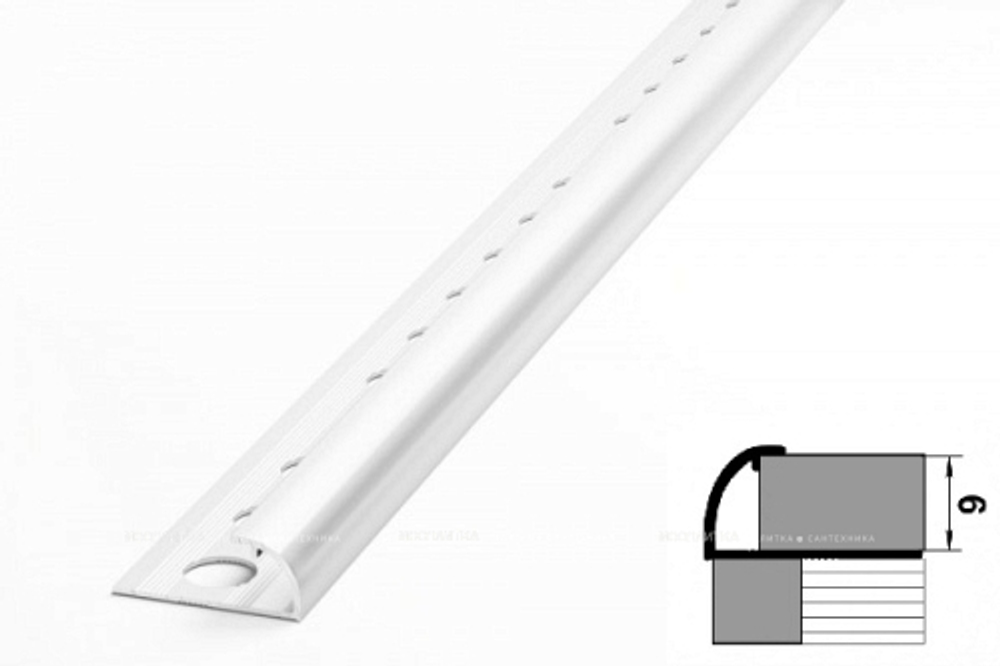 Профиль окантовочный ПК 03-9.2700.9003 (белый) (для плитки)