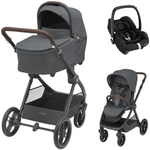 Коляска детская Maxi-Cosi Oxford Plus 3 в 1 с автокреслом CabrioFix Essential black 1978204110 PlusTwillic Graphite/Графит
