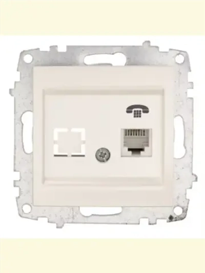 Механизм розетки ZENA  TF телефонная  жемчуг