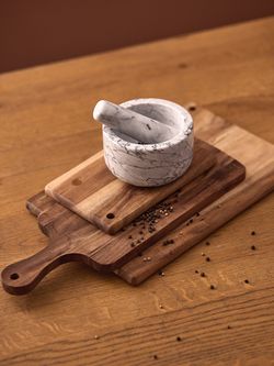 Ступка Marm, 12,7х7,6 см, белый мрамор