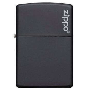 Зажигалка ZIPPO ZL Black Matte черная с логотипом (218ZL)