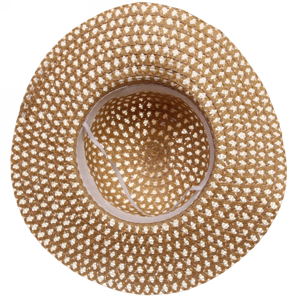 Шляпа женская с широкими полями «Summer», цвет бежевый, р58, ширина полей 10см