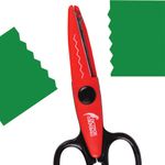 Ножницы ОСТРОВ СОКРОВИЩ, 135 мм, фигурное лезвие "зубцы", красно-черные, в упаковке с европодвесом, 236779