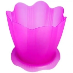 Горшок для цветов пластиковый 3л d-20см «Эдельвейс» с поддоном колор С192К