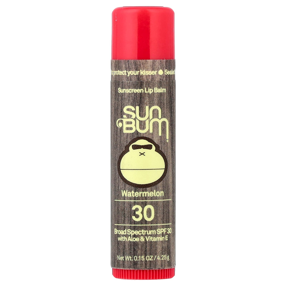 Sun Bum, Солнцезащитный бальзам для губ, SPF 30, арбуз, 4,25 г (0,15 унции)